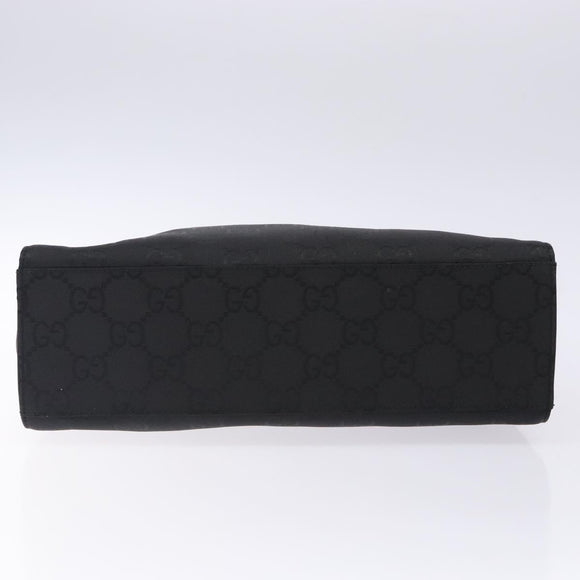 GUCCI Bamboo GG Canvas Hand Bag Black 002 1016 Auth yk18592