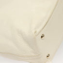 SAINT LAURENT Tote Bag Leather Reversible White Gold 168484 Auth yk18601-16