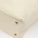 SAINT LAURENT Tote Bag Leather Reversible White Gold 168484 Auth yk18601-17