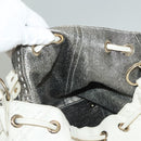 SAINT LAURENT Tote Bag Leather Reversible White Gold 168484 Auth yk18601-12