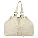 SAINT LAURENT Tote Bag Leather Reversible White Gold 168484 Auth yk18601-13