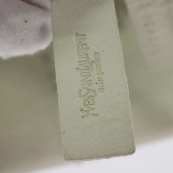 SAINT LAURENT Tote Bag Leather Reversible White Gold 168484 Auth yk18601