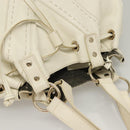 SAINT LAURENT Tote Bag Leather Reversible White Gold 168484 Auth yk18601-6