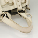 SAINT LAURENT Tote Bag Leather Reversible White Gold 168484 Auth yk18601-7