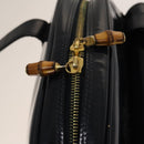 GUCCI Shoulder Bag Patent leather Navy Gold 001 090 1649 Auth yk18606-14