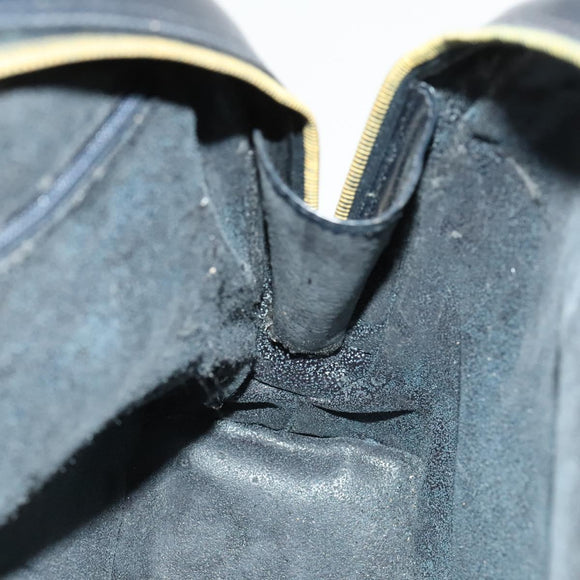 GUCCI Shoulder Bag Patent leather Navy Gold 001 090 1649 Auth yk18606