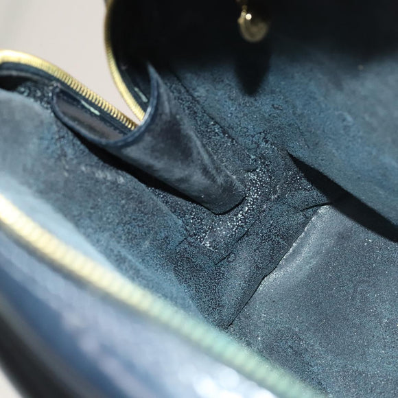 GUCCI Shoulder Bag Patent leather Navy Gold 001 090 1649 Auth yk18606