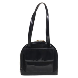 GUCCI Shoulder Bag Patent leather Navy Gold 001 090 1649 Auth yk18606 - 0