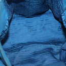 PRADA Tote Bag Leather Blue Gold Auth yk18608-10