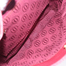 CARTIER Shoulder Bag Leather Bordeaux Gold Auth yk18612-18