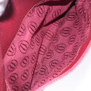 CARTIER Shoulder Bag Leather Bordeaux Gold Auth yk18612-22