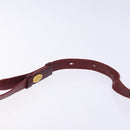 CARTIER Shoulder Bag Leather Bordeaux Gold Auth yk18612-8