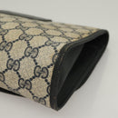 GUCCI GG Supreme Sherry Line Clutch Bag PVC Navy 89 01 030 Auth yk18615-16