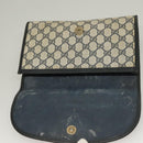GUCCI GG Supreme Sherry Line Clutch Bag PVC Navy 89 01 030 Auth yk18615-8
