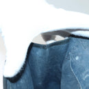 GUCCI GG Supreme Sherry Line Clutch Bag PVC Navy 89 01 030 Auth yk18615-19