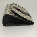 GUCCI GG Supreme Sherry Line Clutch Bag PVC Navy 89 01 030 Auth yk18615-3