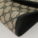 GUCCI GG Supreme Sherry Line Clutch Bag PVC Navy 89 01 030 Auth yk18615-14