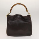 GUCCI Bamboo Bag Nylon Leather 4Set Black White Brown beige Auth yk18628-19