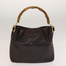 GUCCI Bamboo Bag Nylon Leather 4Set Black White Brown beige Auth yk18628-20