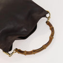 GUCCI Bamboo Bag Nylon Leather 4Set Black White Brown beige Auth yk18628-21