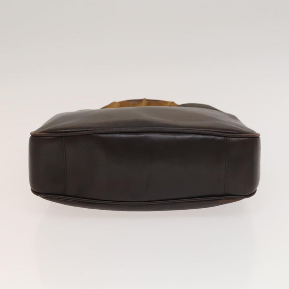 GUCCI Bamboo Bag Nylon Leather 4Set Black White Brown beige Auth yk18628