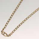 Christian Dior Ring Necklace Metal 2 Set Silver Gold Tone Auth yk18632-10