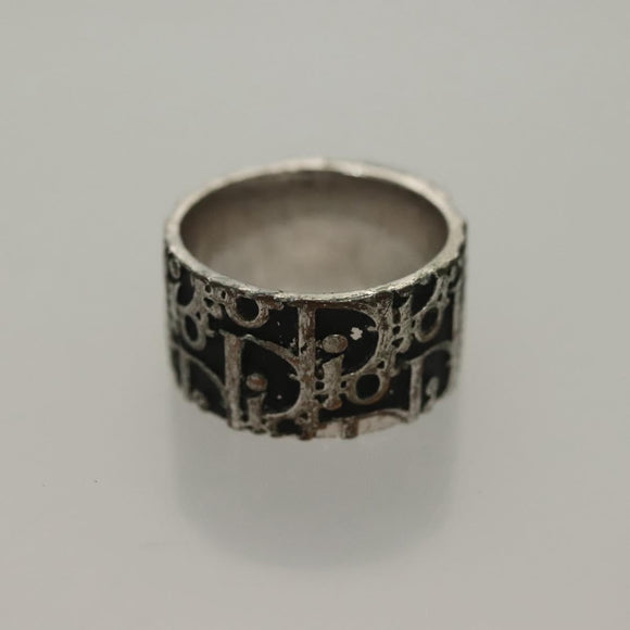 Christian Dior Ring Necklace Metal 2Set Silver Gold Tone Auth yk18632