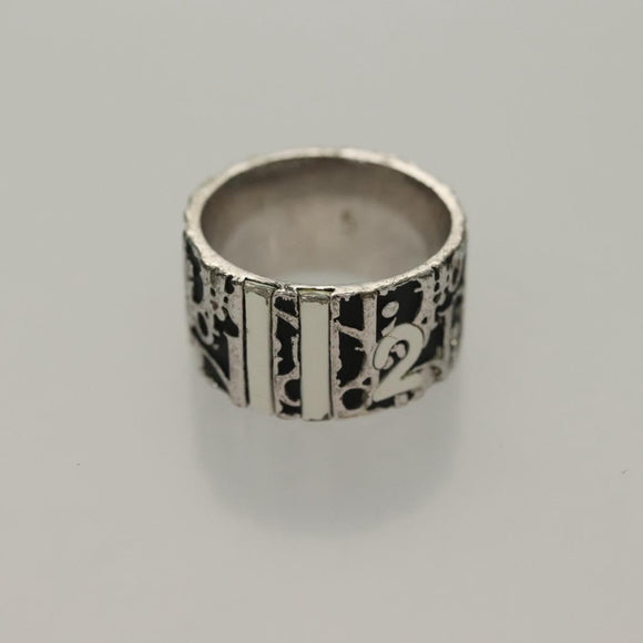 Christian Dior Ring Necklace Metal 2Set Silver Gold Tone Auth yk18632