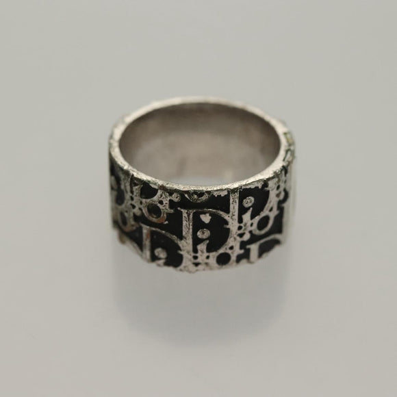 Christian Dior Ring Necklace Metal 2Set Silver Gold Tone Auth yk18632