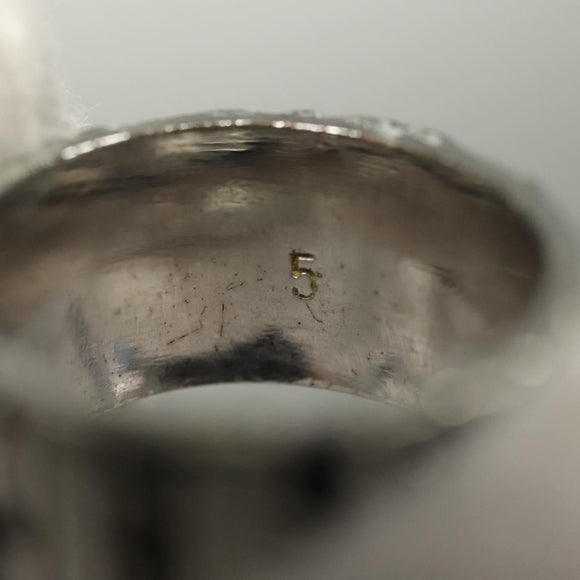 Christian Dior Ring Necklace Metal 2Set Silver Gold Tone Auth yk18632