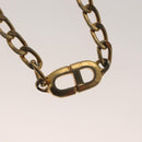 Christian Dior Ring Necklace Metal 2Set Silver Gold Tone Auth yk18632-2