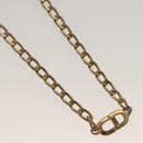 Christian Dior Ring Necklace Metal 2 Set Silver Gold Tone Auth yk18632-3