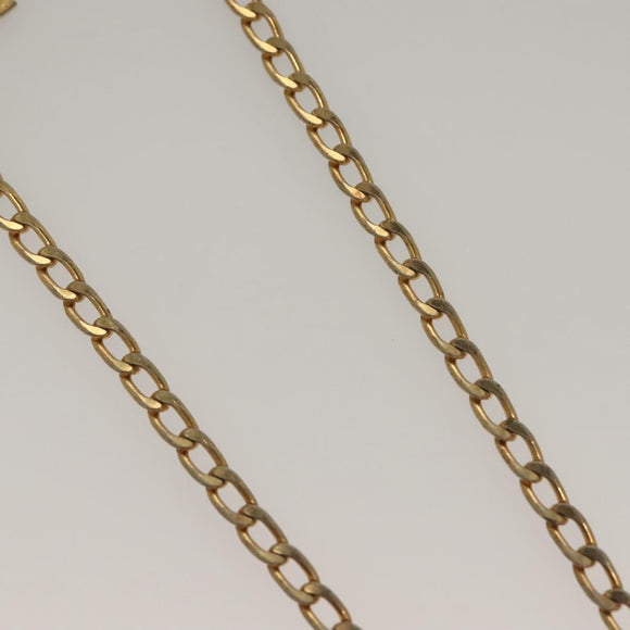 Christian Dior Ring Necklace Metal 2Set Silver Gold Tone Auth yk18632