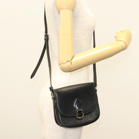 LOUIS VUITTON Epi Saint Cloud PM Shoulder Bag Black M52212 LV Auth yk18637