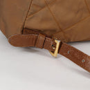 PRADA Backpack Nylon Brown Gold Auth yk18648-11