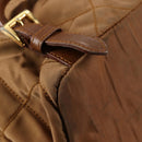 PRADA Backpack Nylon Brown Gold Auth yk18648-17