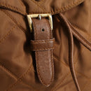 PRADA Backpack Nylon Brown Gold Auth yk18648-21