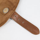 PRADA Backpack Nylon Brown Gold Auth yk18648-24