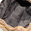 PRADA Backpack Nylon Brown Gold Auth yk18648-26