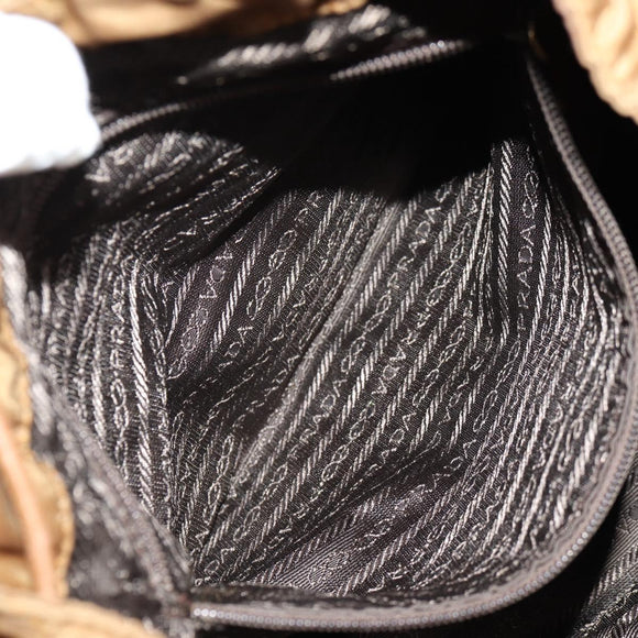 PRADA Backpack Nylon Brown Gold Auth yk18648