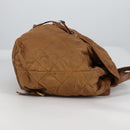 PRADA Backpack Nylon Brown Gold Auth yk18648-5