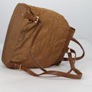 PRADA Backpack Nylon Brown Gold Auth yk18648-9