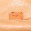 CELINE Macadam Canvas Vanity Pouch PVC Leather Brown Gold Auth yk18672V-12