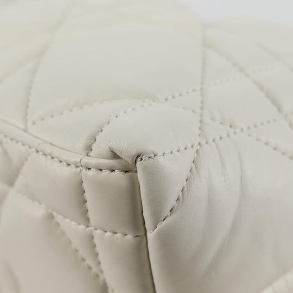 Christian Dior Canage Nomad Pouch Leather White Auth yk18674A