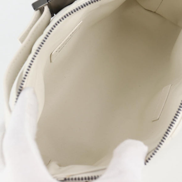 Christian Dior Canage Nomad Pouch Leather White Auth yk18674A