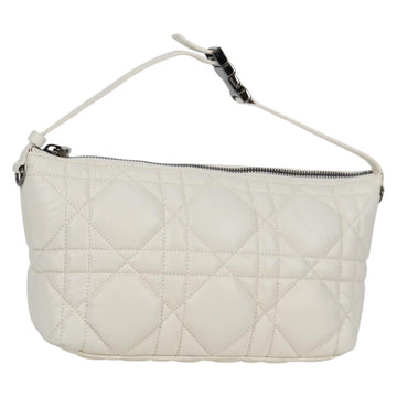 Christian Dior Canage Nomad Pouch Leather White Auth yk18674V