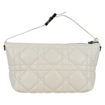 Christian Dior Canage Nomad Pouch Leather White Auth yk18674A - 0