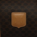 CELINE Macadam Canvas Hand Bag PVC Leather Brown Gold Auth yk18680-14
