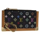 LOUIS VUITTON Multicolor Pochette Cles Coin Purse Black M13664 LV Auth yk18688V-1
