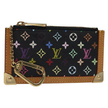LOUIS VUITTON Multicolor Pochette Cles Coin Purse Black M13664 LV Auth yk18688V